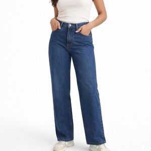 Abercrombie Fitch Curve Love 90s Straight Ultra High Rise Jeans Dark Wash 28 6S